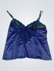 Blue Lace Trim Camisole