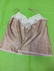 Silk Camisole with Lace Trim