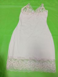 White Lace Trim Chemise