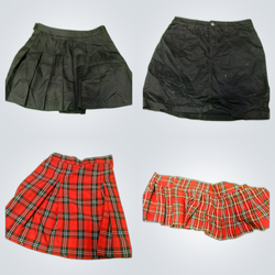 Plaid and Black Skirts