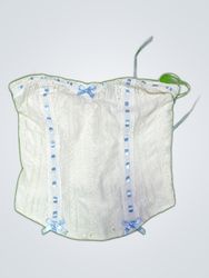 Unbranded White Lace-Up Corset Top