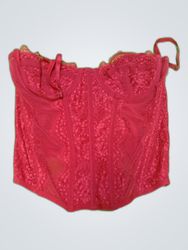Red Lace Bustier Top