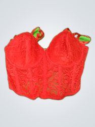 Red Lace Bustier Top