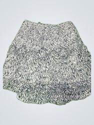 Dana Buchman Zebra Print Ruffled Mini Skirt