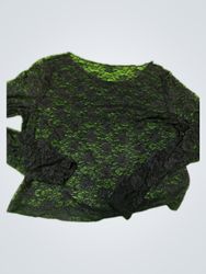 Unbranded Black Lace Sheer Blouse