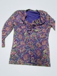 Printed Ruffle Blouse