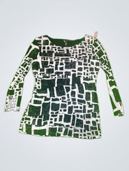Alani Printed Geometric Blouse