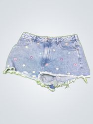 Pacsun Embroidered Denim Shorts