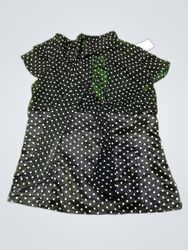 Mango Black Polka Dot Printed Blouse