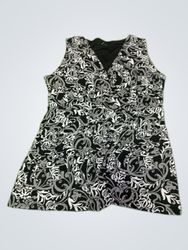 Black and White Floral Romper