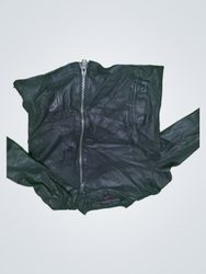 DKNY Black Leather Moto Jacket