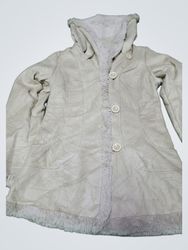 Cream Faux Fur Lined Hooded Jacket