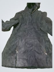 Black Faux Fur Lined Coat