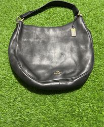Coach Black Leather Hobo Shoulder Bag