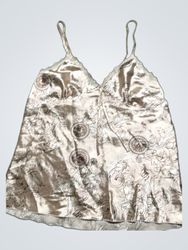 Camisola de cetim com estampa barroca