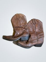 Brown Leather Cowboy Boots