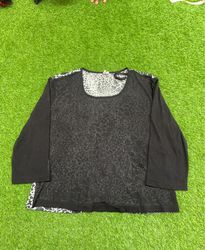 Sheer Leopard Print Long Sleeve Blouse