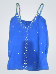 Blue Beaded Camisole Top