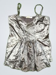 Sweet Miss Gray Satin Camisole Top