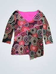 Printed Wrap Blouse