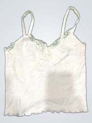 H&M Lace Trim Ribbed Camisole Top