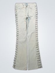 Rialto Plus Light Blue Embellished Flare Jeans