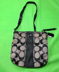 Coach Signature Pattern Small Handbag