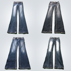 Flared and Straight Jeans