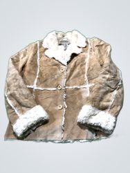 Sonoma Suede Leather Jacket with Fur Collar
