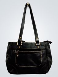 COVINGTON Black Leather Tote Bag