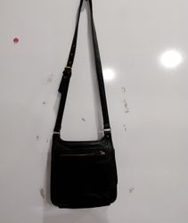 Liz Claiborne Black Leather Crossbody Bag