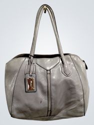 Nine West Grey Leather Tote Handbag