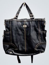The Sak Black Leather Tote Bag