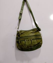STONE & CO Green Leather Crossbody Bag