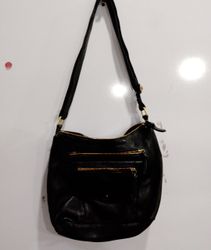 Black Leather Shoulder Bag