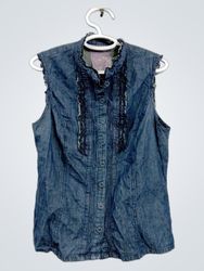 Levi's Denim-Weste mit Rüschen