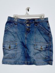 Roxy Jean Denim Cargo Minirock