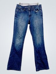 Calvin Klein Jeans Damen Bootcut Jeans in blauem D..