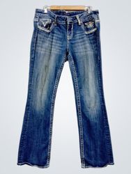 VIGOSS Bootcut-Jeans mit verzierten Taschen