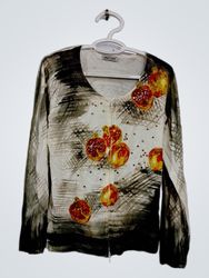 Anna & Gabri Women's Cardigan with Pomegranate Pri..