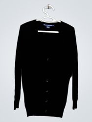 Ralph Lauren Sport Black Merino Wool Cardigan