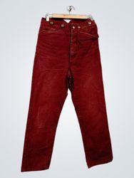 Maroon Denim Jeans