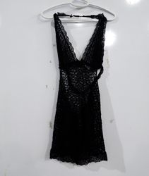 Victoria's Secret Black Lace Babydoll Dress