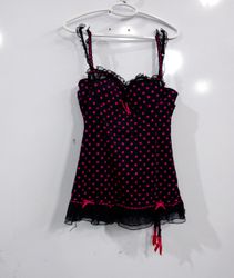 La Senza Pink Gepunktetes Babydoll-Unterwäsche-Top