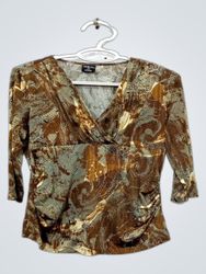Tribal 3/4-Arm V-Ausschnitt-Shirt
