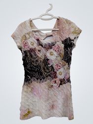 Women's Short Sleeve Embellished Top