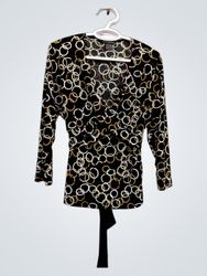 PETITE SOPHISTICATE Women's Printed Wrap Top