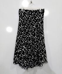 Jessica Black & White Patterned Skirt