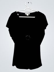 White House Black Market Black Short Sleeve Top