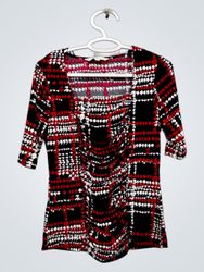 Cleo Petites Damenoberteil mit kariertem Muster in..